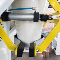 Machine d'ensachage automatique pour engrais compost de 25 kg, machine d'emballage avec couture pour sacs en film intérieur, machine d'emballage de terre