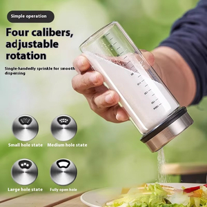 Gran oferta de 200ml, tarro de vidrio transparente para condimentos de borosilicato alto, botella de especias, sal, pimienta, hogar, cocina, barbacoa - Product Image 5