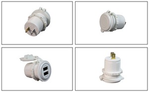 Cargador de coche DAMAVO Dual USB 9-36V con salida 5V2.1Ax2 PC ignífuga Compatible con camiones/equipo pesado - Product Image 2