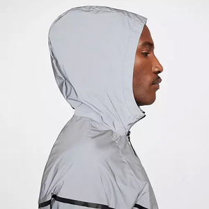 Cortavientos de correr de nailon ligero personalizado para hombre, chaqueta impermeable aislada con cuello levantado para primavera informal - Product Image 4