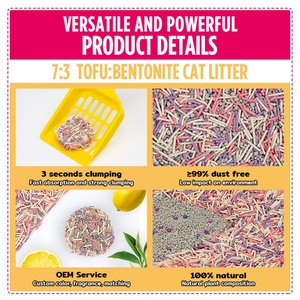 Litière pour chat OEM/ODM anti-poussière, agglomérante, à base de tofu et de bentonite, pour animaux de compagnie - Product Image 3