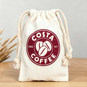 Adjustable Custom Size 19cm*28cm Drawstring Canvas <b>Bag</b> Custom Draw String <b>Cord</b> Accessory Custom Color Draw String <b>Bag</b> - Product Image 5