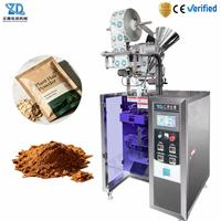 Machine d'emballage automatique multifonctionnelle pour poudre avec remplissage par vis sans fin, sachet à 4 soudures latérales et entoncure de déchirement facile, pour compléments alimentaires