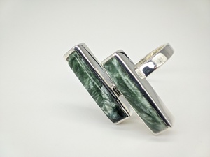 Elegant Natural Surfinite Stone <b>Ring</b> Adjustable <b>Open</b> Handmade Gemstone Jewelry for Women and Men with Timeless Polished Crystal - Product Image 2