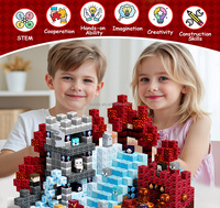 Blocs de construction magnétiques 3D sur le thème du feu et de la glace, jouet éducatif STEM pour enfants, ensemble certifié CE CPC, sûr