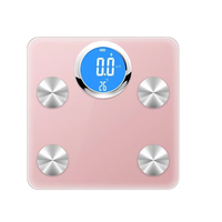Pèse-personne numérique avec écran LCD rond, 150 kg, analyse de la composition corporelle, de l'hydratation et des muscles, avec application Aifit