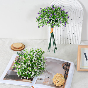Bouquet de mariage artificiel en gypsophile doux en plastique, idéal pour la photographie en extérieur et la décoration intérieure - Product Image 3