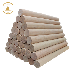 Hongshun Factory Direct Finished Wooden Stick Beech Wooden Dowel Rods Wooden Dowel