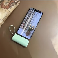 Banque d'Alimentation Mini Portable Certifiée KC la Plus Vendue en Corée, Type-C, Cadeaux Promotionnels en Gros, Support de Câble, Taille de Poche, Capsule