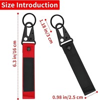 Porte-clés ajustables en nylon brodé double face avec logo personnalisé, pour motards, Fête du Poisson d'avril, vente en gros