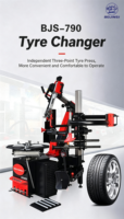 Équipement d'atelier BJS-790 Changeur de pneus 26 pouces pour automobile avec colonne pneumatique inclinable, bras d'assistance et tête de montage