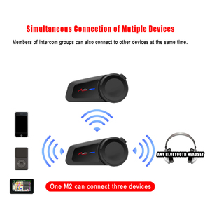 Auriculares Bluetooth MaxTo M2, intercomunicador de grupo con casco - Product Image 5