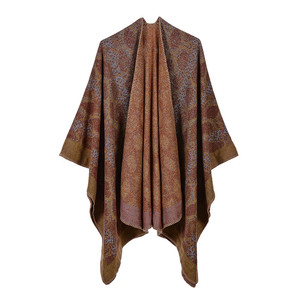 Hot Sell Fashion <strong>Women</strong> New Design Shawl <strong>Cape</strong> Winter Poncho <strong>Coats</strong> Wholesale - Product Image 2