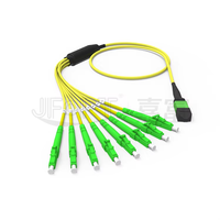 Câble de brassage 8 fibres OS2 MPO APC vers LC APC G657A1 à faible perte, polarité A/B/C, pour centre de données