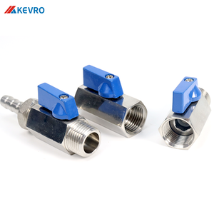 <strong>Mini</strong> <strong>Ball</strong> <strong>Valve</strong> 3/8 Inch NPT BSP Thread Stainless Steel 316 Female to Male Connector Compact Shut Off <strong>Valve</strong> - Product Image 4