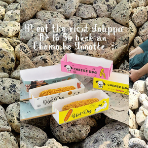 Toptan Gıda Sınıfı Sosis Ambalajı Özel Baskılı Kağıt Atıştırmalık Tabağı - Product Image 3