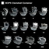 Boîte de conditionnement en plastique transparente BOPS OPS PS, boîte à clapet, pour salade, collation, fruits, dessert, légumes, aliments, emballage en blister, jetable