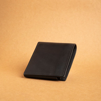 Dompet Pria Kulit PU Berkualitas Tinggi dengan Ritsleting dan Penjepit Uang, Tempat Kartu Kulit Asli Grosir