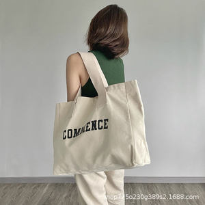 Thêm lớn <span class=keywords><strong>Canvas</strong></span> Tote Túi 100% cotton 28 "<span class=keywords><strong>x</strong></span> 8" <span class=keywords><strong>x</strong></span> 16 "tái sử dụng lớn hàng tạp hóa mua sắm bãi biển Totes - Product Image 1