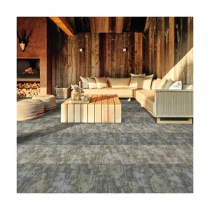 高品质尼龙地毯砖50x50商业办公模块化聚氯乙烯背衬地毯砖