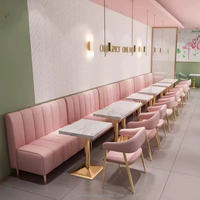 Meubles de restaurant moderne Table à manger en gros Ensembles de chaises Café Cafétéria Canapés cabines d'exposition Cafés Clubs Hôtels