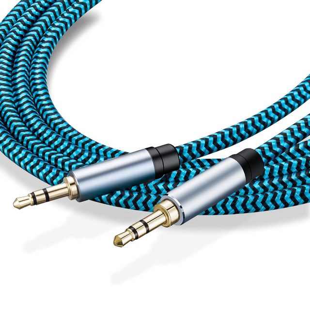 OEM Customization Nylon Braided Hi-Fi Sound Quality Audio Cable 3.5MM Male to Male Auxiliary Audio Cord Aux Cable