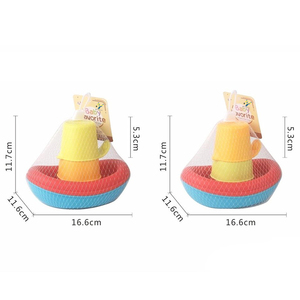 Stacking Leaking Cups <strong>Toy</strong> Baby Bathroom Boat Hovercraft Stacking Game Summer Water Floating Press to Spray <strong>Toy</strong> - Product Image 4