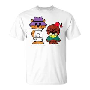 Camiseta Secret Squirrel And Morocco Mole, camiseta gráfica blanca unisex para adultos - Product Image 1