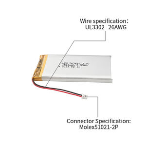 Batería Li-po para Instrumentos <span class=keywords><strong>de</strong></span> Belleza, Fábrica <span class=keywords><strong>China</strong></span> <span class=keywords><strong>de</strong></span> Celdas <span class=keywords><strong>de</strong></span> Iones <span class=keywords><strong>de</strong></span> Litio, UFX 503665, 1500mAh, 3.7V, Batería Lipo <span class=keywords><strong>de</strong></span> Seguridad - Product Image 4