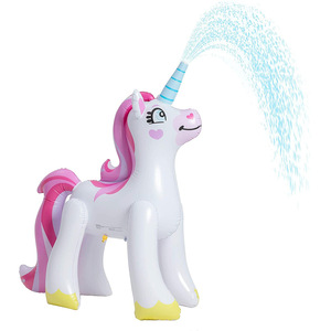 Inflatable Water Spraying Unicorn Garden Toy 160cm PVC Spray Horse For Kids Outdoor Play - Product Image 4