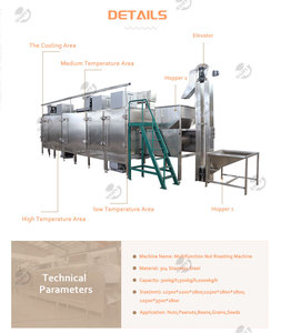 Máy Rang Hạt Hướng Dương Thương Mại Dây Chuyền Sản Xuất Máy Làm Nóng Bằng Khí Máy Rang Lúa Mạch Đậu Phộng - Product Image 3