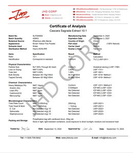 미국/EU 창고 도매 하이 퀄리티 식품 등급 천연 식물 추출물 분말 카스카라 사그라다 껍질 추출물 - Product Image 3