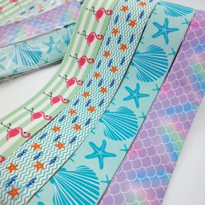 ยางยืดแบบกว้างเนื้อนุ่มสำหรับงานขายส่ง พิมพ์โลโก้ตามสั่ง ผลิตจากโพลีเอสเตอร์/ไนลอน ปลอดภัยต่อสิ่งแวดล้อม สำหรับงานตัดเย็บเสื้อผ้า - Product Image 4