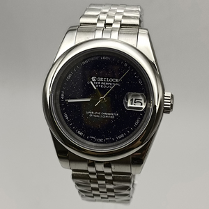 Reloj SEILOCE Resistente al Agua, Acero Inoxidable, Movimiento NH35, Diseño de Cielo Estrellado de Lujo, Esfera Luminosa, Relojes Mecánicos Unisex - Product Image 2