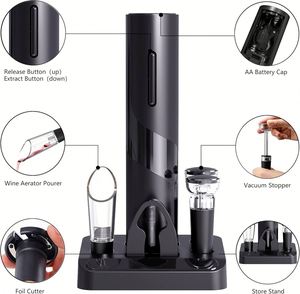 Sacacorchos Eléctrico Automático de Metal Sostenible de Último Diseño, Set de Decantador de Vino, Regalo Personalizado con Logotipo para Fiestas, ¡Gran Venta! - Product Image 2