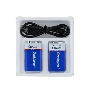 <span class=keywords><strong>2</strong></span>-Pack 9V 5400mwh ricarica rapida tipo C porta batteria agli ioni di litio 9v per veicoli elettrici barche elettrodomestici - Product Image 5