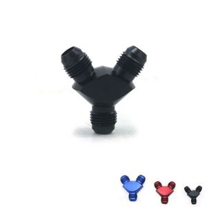 Adaptador en Y de Aluminio AN6 AN8 AN10 Azul Rojo Negro Conector de Tubería de Aceite Automotriz - Product Image 2