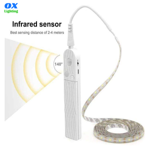Bande <span class=keywords><strong>LED</strong></span> à piles, rouge, vert, <span class=keywords><strong>bleu</strong></span>, jaune, 1m, 2m, 3m, 4m, 5m, alimentée par piles, capteur, 5v, bande lumineuse <span class=keywords><strong>LED</strong></span> pour armoire à domicile - Product Image 1