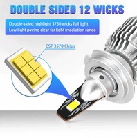 Lumineux Mi6 led phares ampoules 130W 30000LM voiture ampoule H11 H7 Led 9006 Canbus Auto accessoires Luces Focos 9005 H4 Led Headl