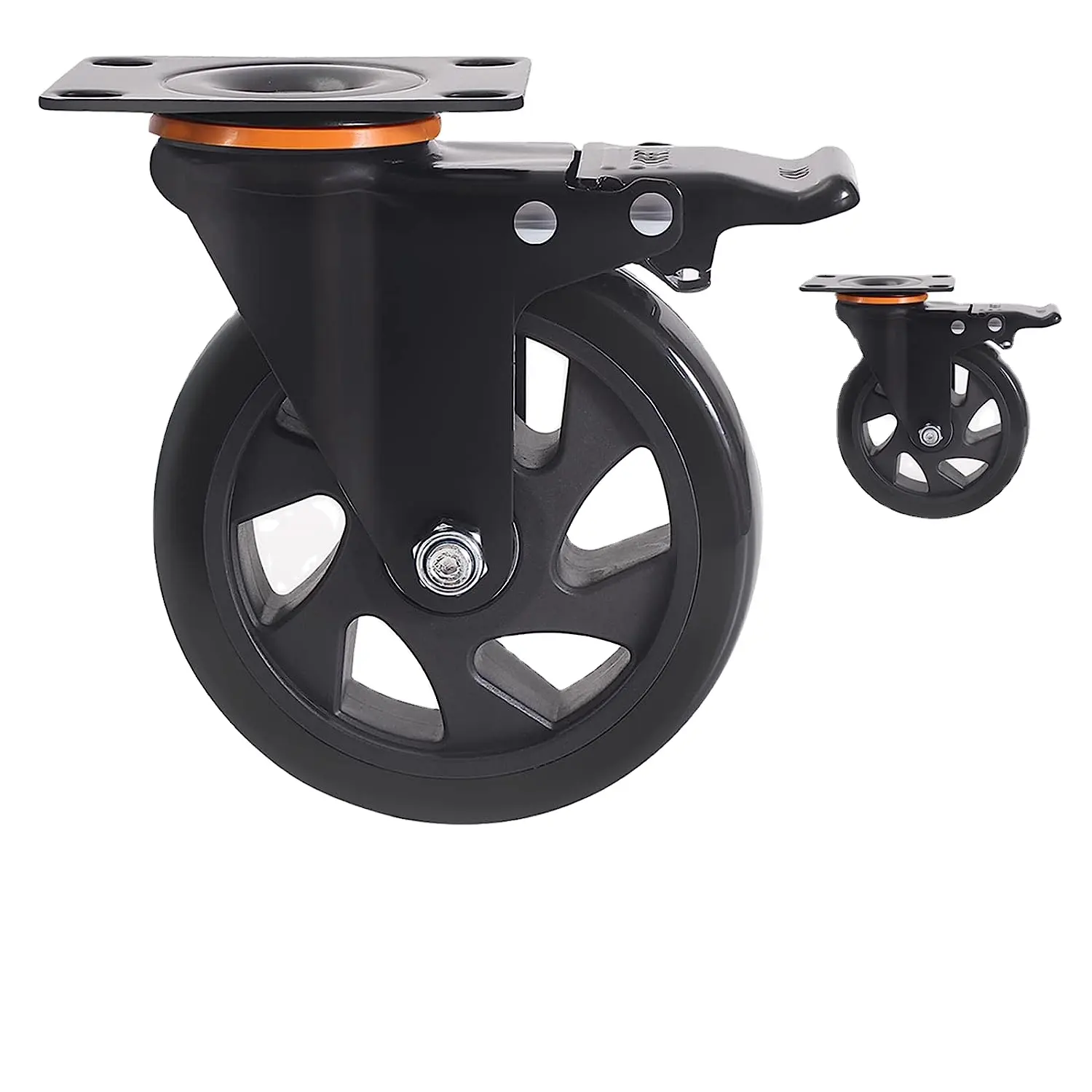 Amazon-ruedas industriales de goma de poliuretano, 100mm x 32mm, 4 pulgadas, gran oferta