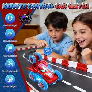Nouvelle voiture télécommandée miniature rechargeable 2,4 GHz Spider avec lumières LED, jouet montre de course pour garçons et filles - Product Image 2