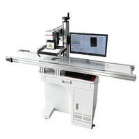 Machine de marquage laser à fibre 20W 30W 50W avec positionnement visuel pour marquage par lots sur convoyeur EZCAD CE ISO FDA