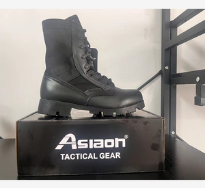 Botas Tácticas Asiaon TSB910 Personalizadas de Cuero Genuino para Senderismo en Selva y Múltiples Terrenos con Suela Panamá - Product Image 1