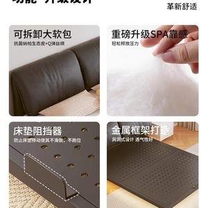 Qisen Suspended <b>Bed</b> Iron Art Frame Tatami Double Size <b>Space</b> <b>Saving</b> Bedroom <b>Bed</b> - Product Image 3