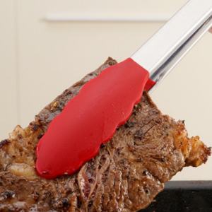 คีมคีบอาหาร9/12นิ้วทำ<span class=keywords><strong>จ</strong></span>า<span class=keywords><strong>ก</strong></span>ซิลิโคนไม่มีสาร BPA ติดบาร์บีคิว - Product Image 3