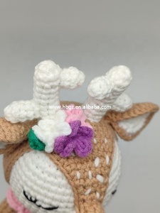 Handmade Hình Động Vật Crochet Vòng Gỗ Rattle Mọc Răng Đồ Chơi Bé Teether - Product Image 2