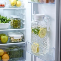 Jarra de Agua Ecológica de 1.6L, Irrompible, Tipo Tetera de Plástico Transparente con Aspecto de Vidrio, para Fiestas en Casa