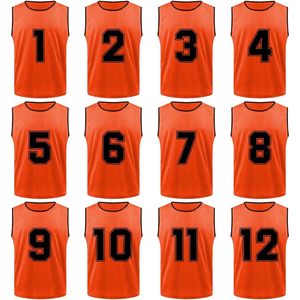 2025 Paquete de 12 camisetas de malla numeradas/en blanco chalecos Pinnies Scrimmage equipo práctica ropa de gimnasia - Product Image 2