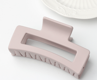 Pince à cheveux en silicone de 10 cm avec motif carré, couleur unie, design requin pour l'arrière de la tête, pince à cheveux en silicone