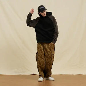 LM1736 Sweat-shirt d'hiver personnalisé avec logo brodé, en polaire 360 g/m², polyester et coton, épais, couleur unie, manches raglan, coupe oversize - Product Image 4